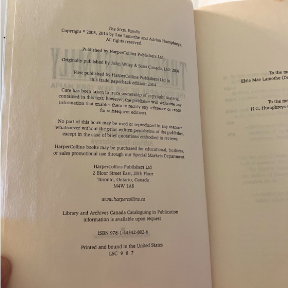 2/$20 The Sixth Family Book The Collapse of the New York Mafia Rise of Rizzuto - Picture 3 of 6